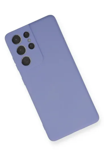 Newface Samsung Galaxy S21 Ultra Kılıf Nano içi Kadife Silikon - Lila resmi