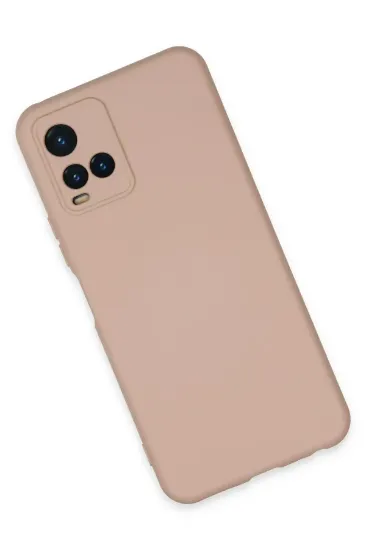 Newface Vivo Y21S Kılıf Nano içi Kadife Silikon - Pudra resmi