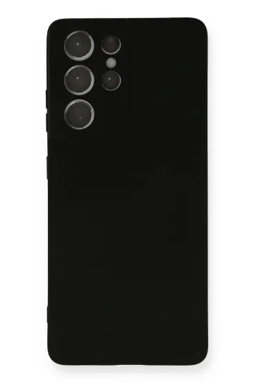 Newface Samsung Galaxy S21 Ultra Kılıf Nano içi Kadife Silikon - Siyah resmi