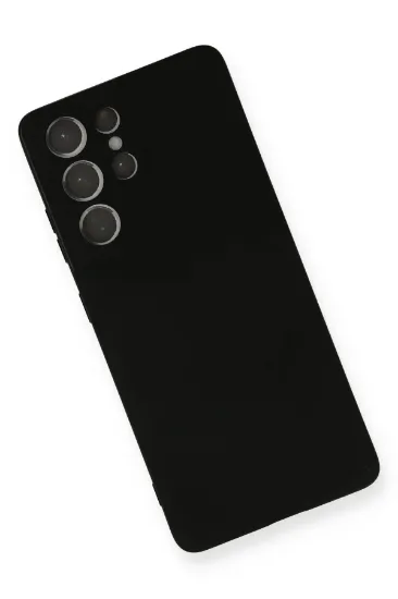 Newface Samsung Galaxy S21 Ultra Kılıf Nano içi Kadife Silikon - Siyah resmi