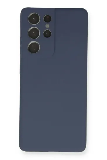 Newface Samsung Galaxy S21 Ultra Kılıf Nano içi Kadife Silikon - Gri resmi