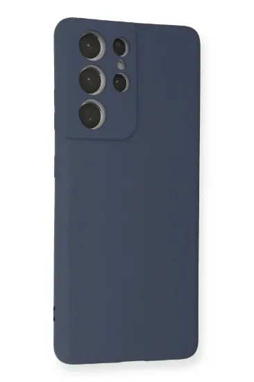 Newface Samsung Galaxy S21 Ultra Kılıf Nano içi Kadife Silikon - Gri resmi