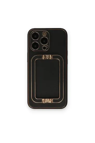 Newface iPhone 14 Pro Max Kılıf Coco Elit Kapak - Siyah resmi