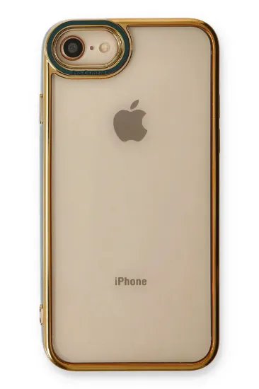 Newface iPhone 7 Kılıf Liva Lens Silikon - Yeşil resmi
