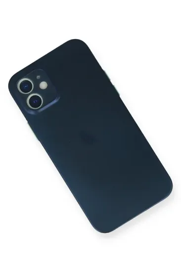 Newface iPhone 12 Kılıf PP Ultra İnce Kapak - Mavi resmi