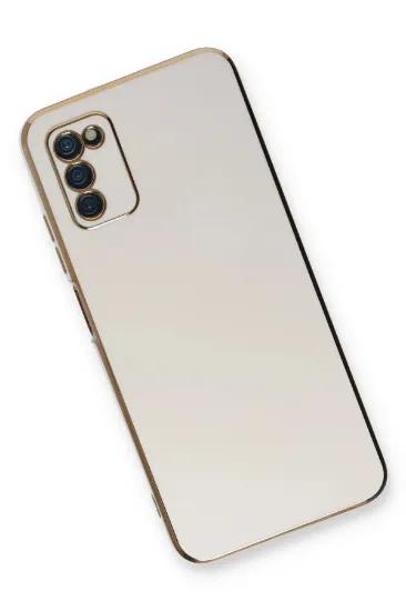 Newface Samsung Galaxy A03S Kılıf Volet Silikon - Beyaz resmi