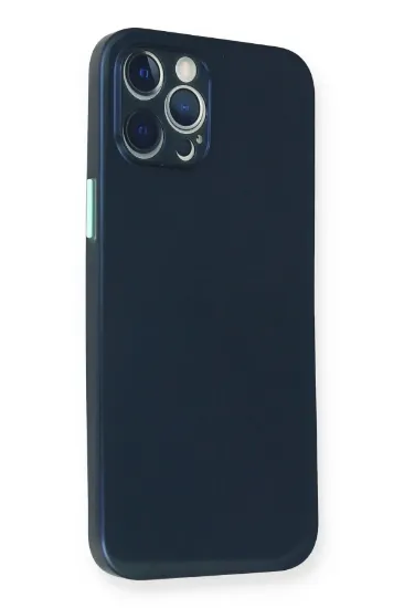 Newface iPhone 12 Pro Kılıf PP Ultra İnce Kapak - Mavi resmi