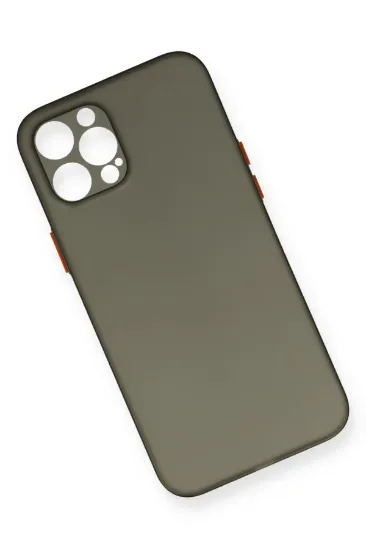 Newface iPhone 12 Pro Max Kılıf PP Ultra İnce Kapak - Gri resmi