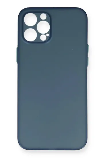 Newface iPhone 12 Pro Max Kılıf PP Ultra İnce Kapak - Mavi resmi