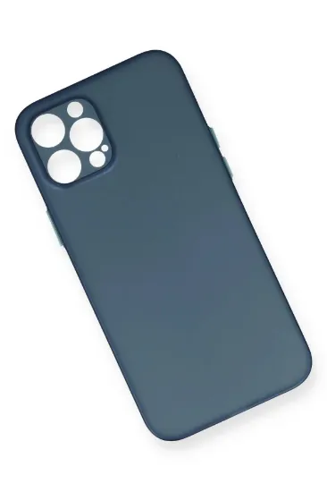 Newface iPhone 12 Pro Max Kılıf PP Ultra İnce Kapak - Mavi resmi