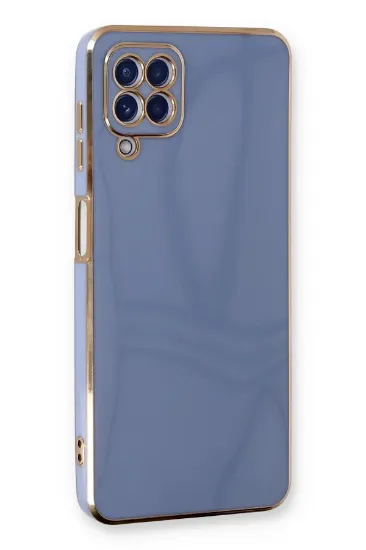 Newface Samsung Galaxy A22 Kılıf Volet Silikon - Mavi resmi