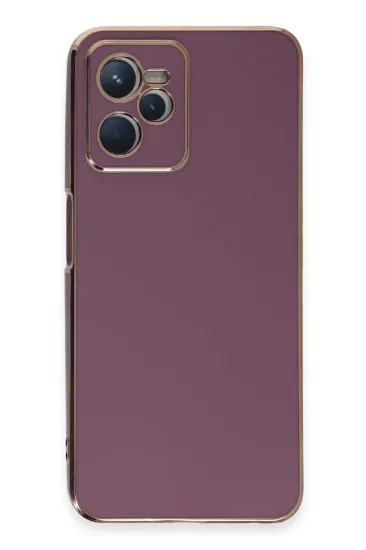 Newface Realme C35 Kılıf Volet Silikon - Mor resmi