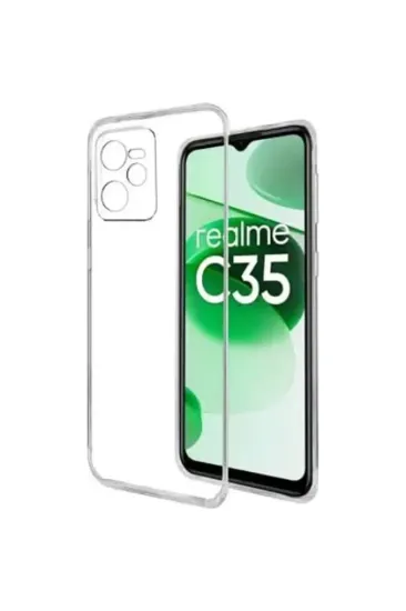 Newface Realme C35 Kılıf Lüx Şeffaf Silikon resmi