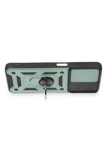 Newface Realme C35 Kılıf Pars Lens Yüzüklü Silikon - Yeşil resmi