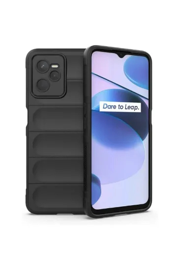 Newface Realme C35 Kılıf Optimum Silikon - Siyah resmi