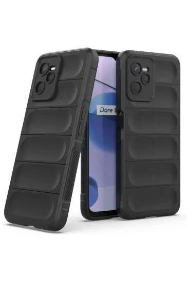 Newface Realme C35 Kılıf Optimum Silikon - Siyah resmi