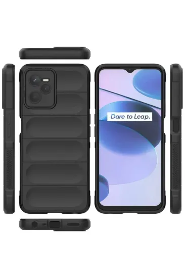 Newface Realme C35 Kılıf Optimum Silikon - Siyah resmi
