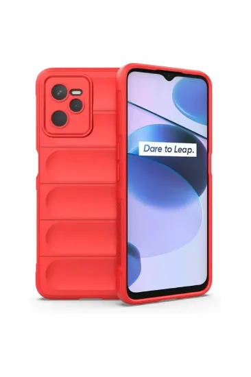 Newface Realme C35 Kılıf Optimum Silikon - Kırmızı resmi