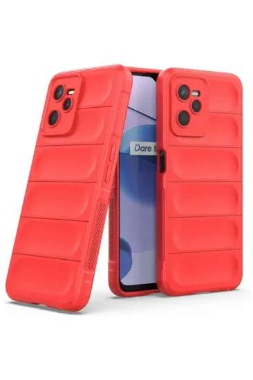 Newface Realme C35 Kılıf Optimum Silikon - Kırmızı resmi