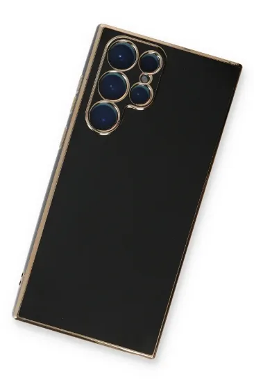 Newface Samsung Galaxy S22 Ultra Kılıf Volet Silikon - Siyah resmi