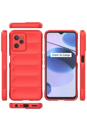 Newface Realme C35 Kılıf Optimum Silikon - Kırmızı resmi