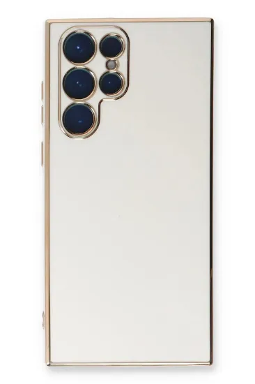 Newface Samsung Galaxy S22 Ultra Kılıf Volet Silikon - Beyaz resmi