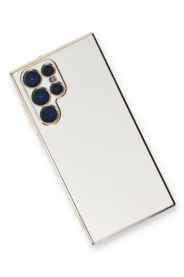 Newface Samsung Galaxy S22 Ultra Kılıf Volet Silikon - Beyaz resmi