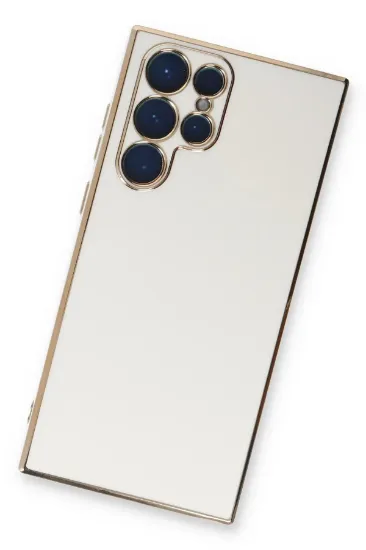 Newface Samsung Galaxy S22 Ultra Kılıf Volet Silikon - Beyaz resmi