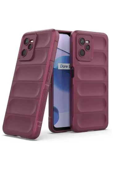 Newface Realme C35 Kılıf Optimum Silikon - Bordo resmi