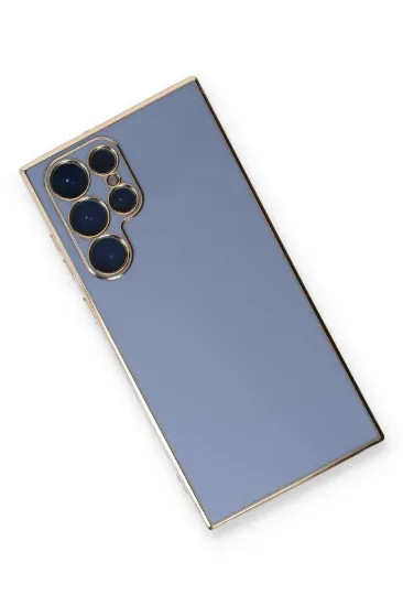 Newface Samsung Galaxy S22 Ultra Kılıf Volet Silikon - Mavi resmi
