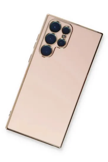 Newface Samsung Galaxy S22 Ultra Kılıf Volet Silikon - Pembe resmi
