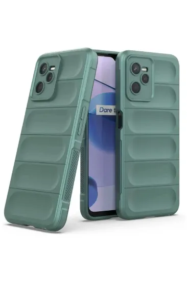 Newface Realme C35 Kılıf Optimum Silikon - Koyu Yeşil resmi