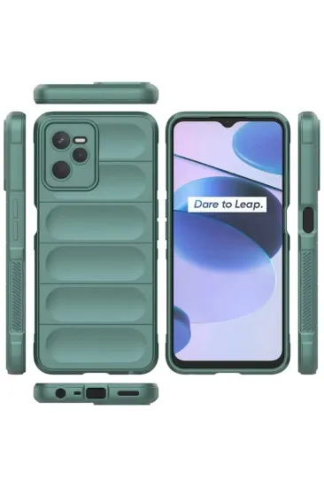 Newface Realme C35 Kılıf Optimum Silikon - Koyu Yeşil resmi