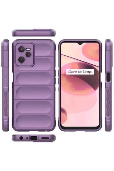 Newface Realme C35 Kılıf Optimum Silikon - Mor resmi
