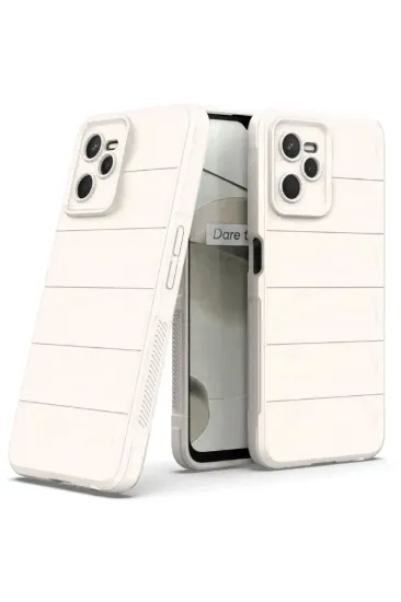 Newface Realme C35 Kılıf Optimum Silikon - Krem resmi