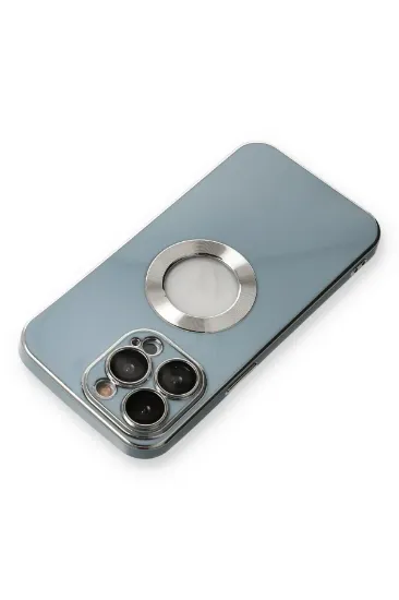 Newface iPhone 13 Pro Max Kılıf Store Silikon - Sierra Blue resmi