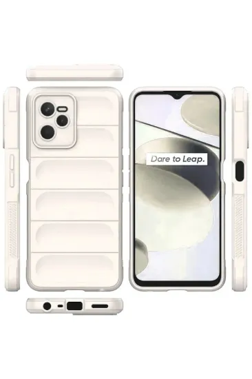 Newface Realme C35 Kılıf Optimum Silikon - Krem resmi