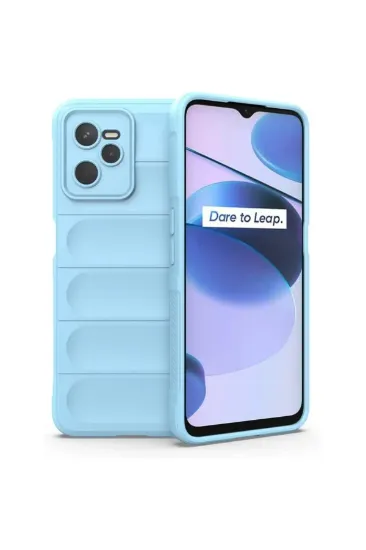 Newface Realme C35 Kılıf Optimum Silikon - Sky Blue resmi
