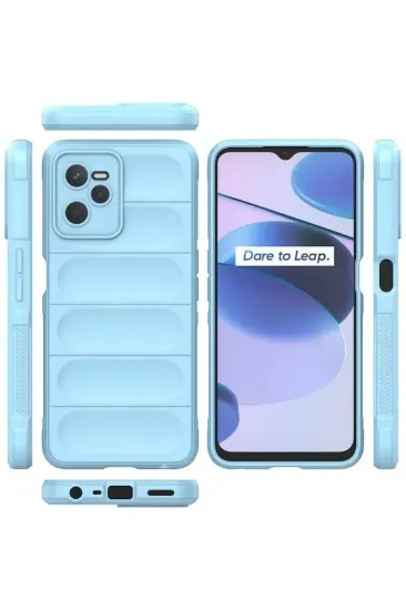 Newface Realme C35 Kılıf Optimum Silikon - Sky Blue resmi