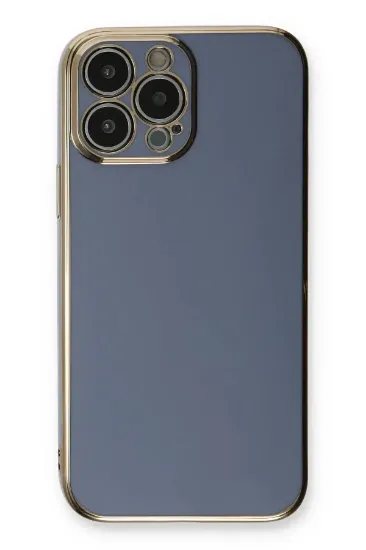 Newface iPhone 13 Pro Max Kılıf Volet Silikon - Mavi resmi