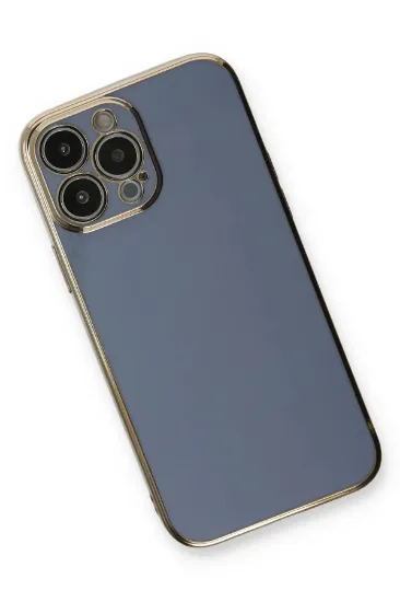 Newface iPhone 13 Pro Max Kılıf Volet Silikon - Mavi resmi