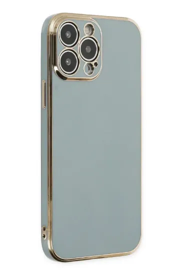 Newface iPhone 13 Pro Max Kılıf Volet Silikon - Açık Yeşil resmi