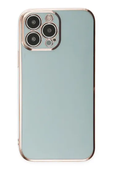 Newface iPhone 13 Pro Max Kılıf Volet Silikon - Açık Yeşil resmi