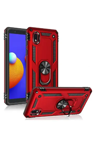 Newface Samsung Galaxy A01 Core Kılıf Sofya Yüzüklü Silikon Kapak - Rose resmi