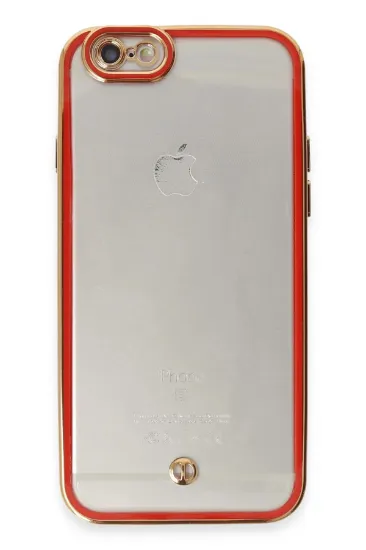 Newface iPhone 6 Kılıf Liva Lens Silikon - Kırmızı resmi