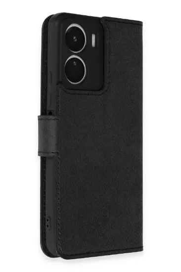 Newface Vivo Y16 Kılıf Trend S Plus Kapaklı Kılıf - Siyah resmi