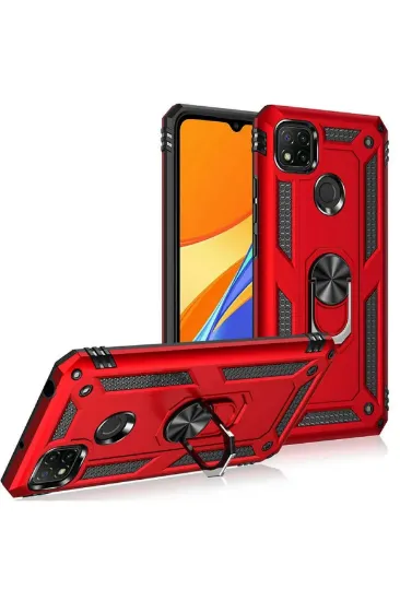Newface Xiaomi Redmi 9C Kılıf Sofya Yüzüklü Silikon Kapak - Rose resmi