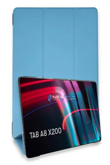 Newface Samsung Galaxy X200 Tab A8 10.5 Kılıf Tablet Smart Kılıf - Mavi resmi