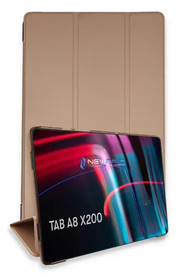 Newface Samsung Galaxy X200 Tab A8 10.5 Kılıf Tablet Smart Kılıf - Rose Gold resmi