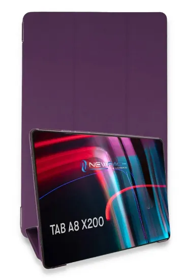 Newface Samsung Galaxy X200 Tab A8 10.5 Kılıf Tablet Smart Kılıf - Mor resmi